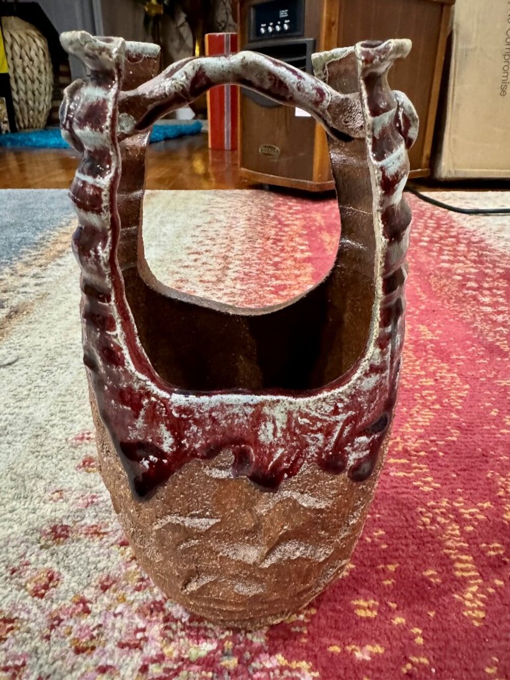 🌺Handcrafted Ceramic Basket-Style Vase🌸🌺